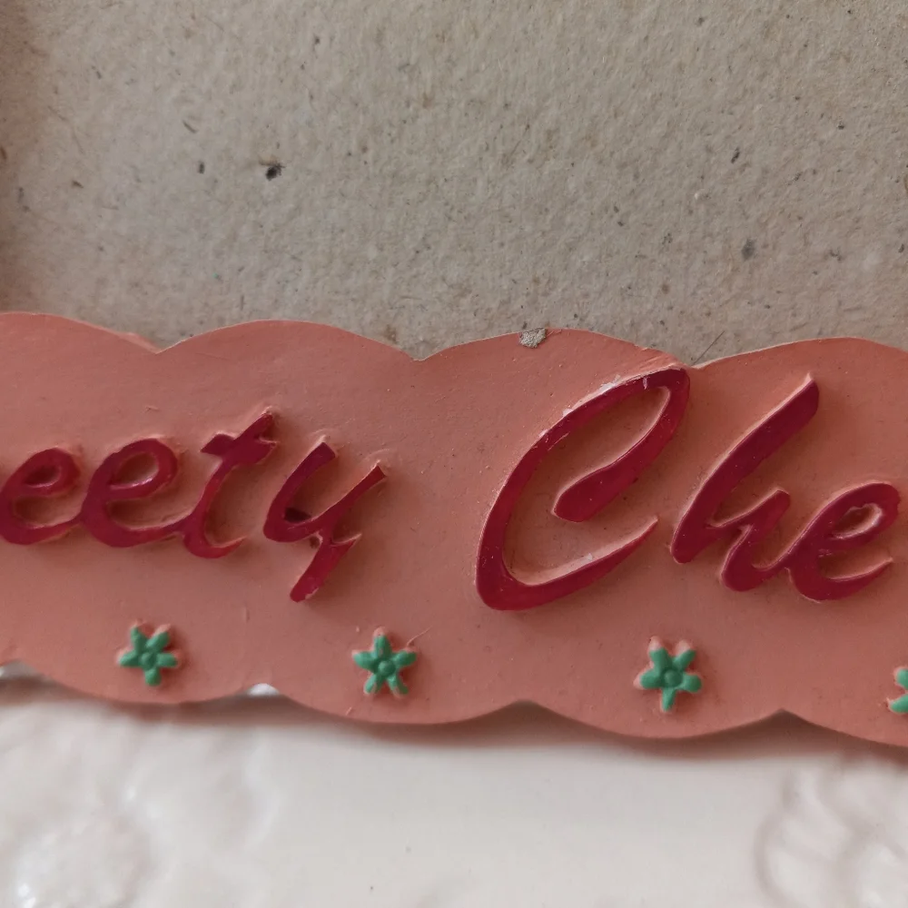 Vintage Posh Italy Design Sweety Cherry Kitty Picture Frame
